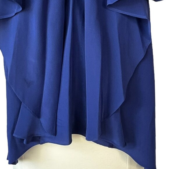 BCBGMaxAzria Silk Cami Sleeveless Blouse Womens XS Blue Summer - Picture 4 of 8